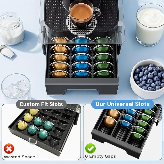 EVERIE Crystal Tempered Glass Organizer Drawer Holder Compatible - Image 6