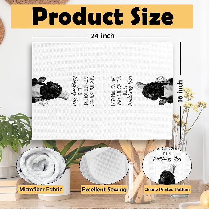 Cocker Spaniel Kitchen Towels Set of 2, Dog Kitchen Accessories, Bar Decor - Image 6