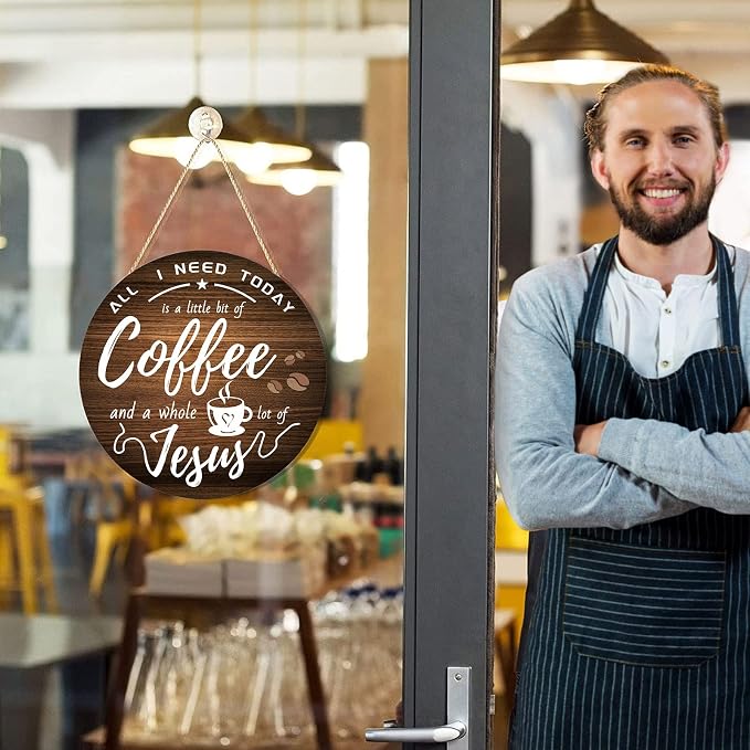 HMASYO Rustic Wood Coffee Bar Signs - Image 4