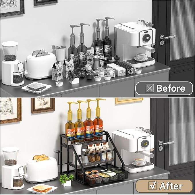 Coffee Syrup Rack Organizer, Spice Racks, Syrup Bottle Holder Stand - Image 6
