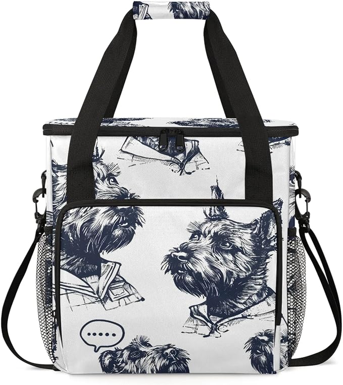 Cool Dogs Scottish Terrier Coffee Maker Carring Bag, Large Insulated Storage by Home