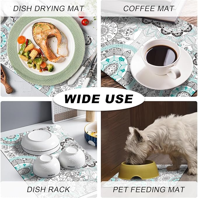 Coffee Mat, Coffee Bar Accessories Fit Under Coffee Maker Espresso Machine - Image 7