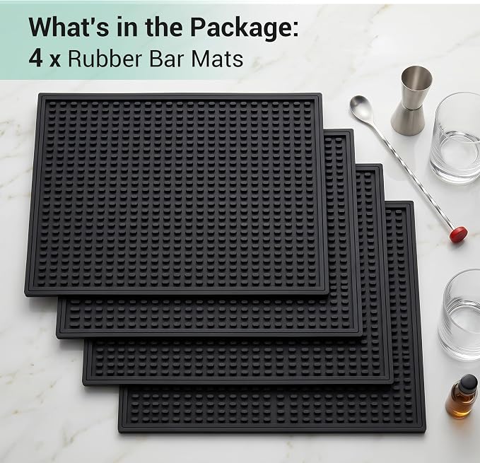 Rubber Bar Mat for Counter, Heat Resistant & Spill-proof Countertop Protector - Image 3