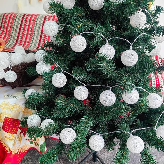 Gardeningwill 3M/10Ft 30 Warm White Ball LED Xmas Wedding Battery Operated - Image 4