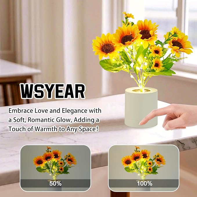 WSYEAR Sunflower Flower Lamp Gifts - Image 5