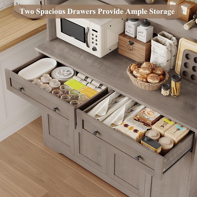 HOSTACK 75.4" Tall Kitchen Pantry Cabinet - Image 6