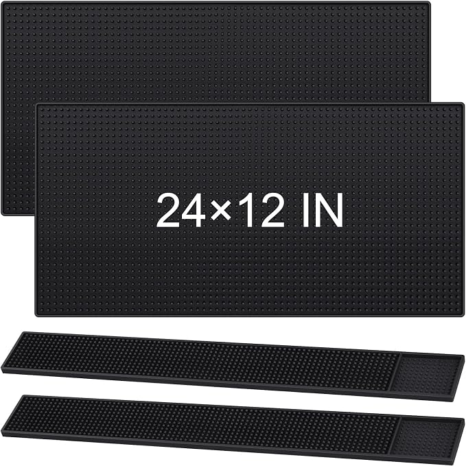 Jingmore 4 Pcs Thick Rubber Bar Mats by Jingmore