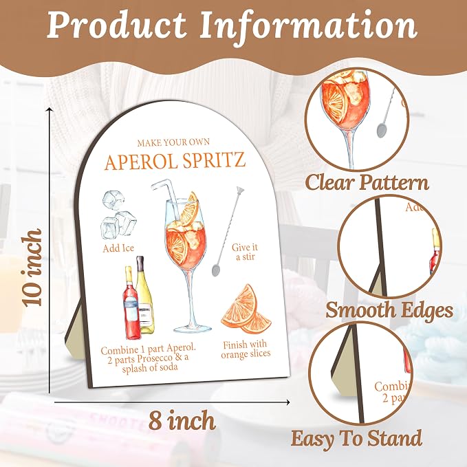 Aperol Spritz Bar Sign, Cocktail Bar Sign - Image 2