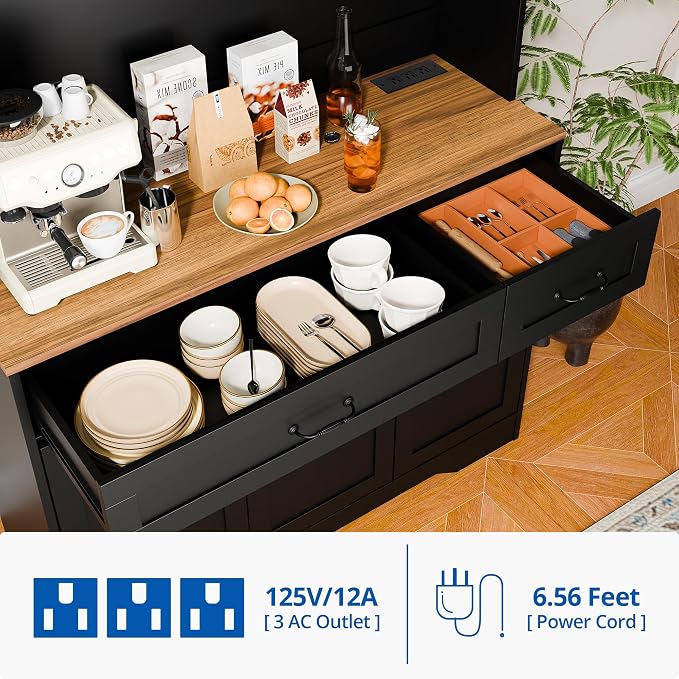 Cozy Castle 71" Tall Kitchen Hutch Cabinet - Image 3