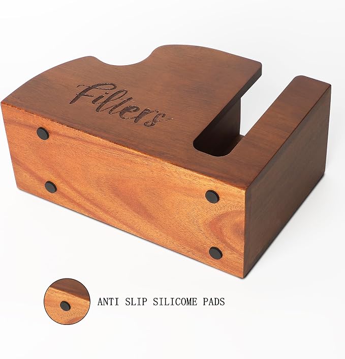 LBEMEY Acacia Wood Coffee Filter Holder - Image 5