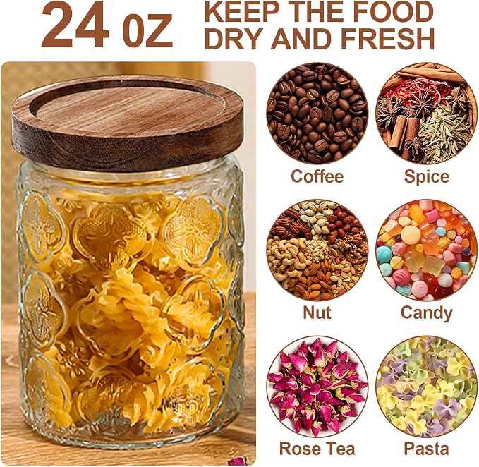 2-Pack 24 OZ Vintage Glass Jar - Image 3