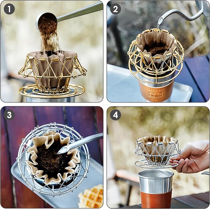 Stainless Steel Collapsible Coffee Dripper - Image 4