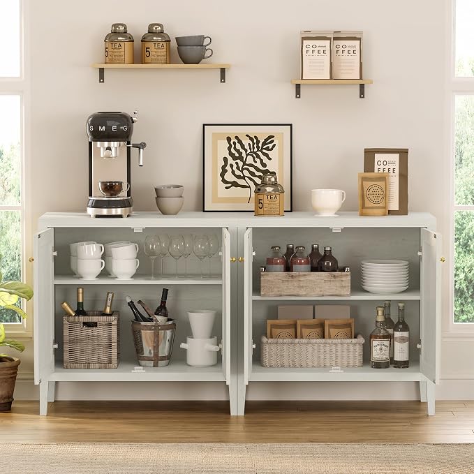 EYYTHUNG Sideboard Buffet Cabinets Set of 3 - Image 2
