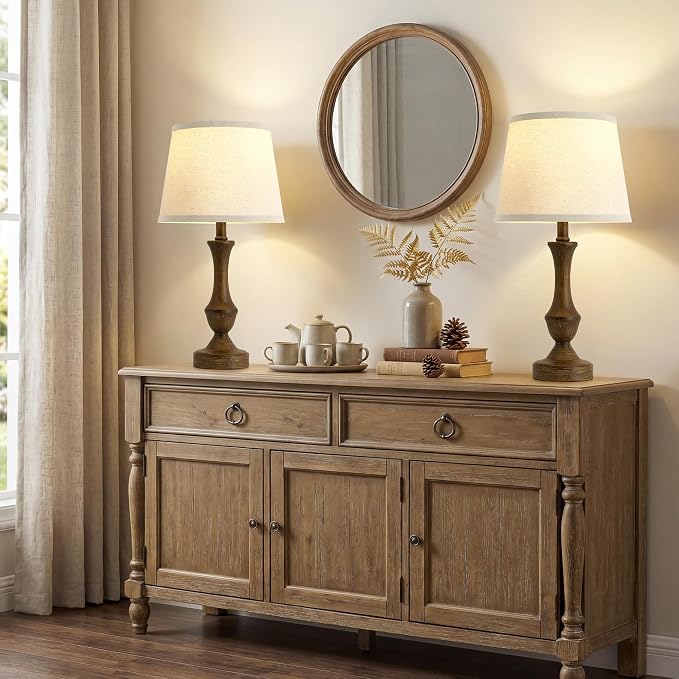 Luvkczc Table Lamp Set of 2, Vintage Nightstand Lamps - Image 7