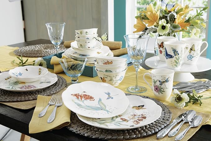 Lenox Dinnerware Set, Butterfly Meadow 28-Piece Set, Service - Image 9