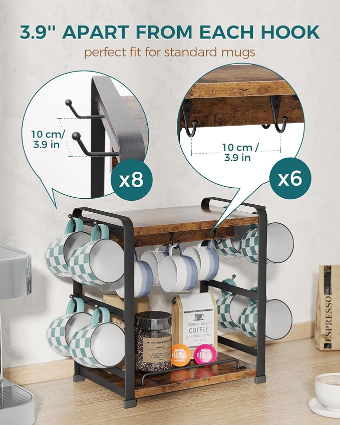 OROPY Wooden Coffee Bar Organizer - Image 3