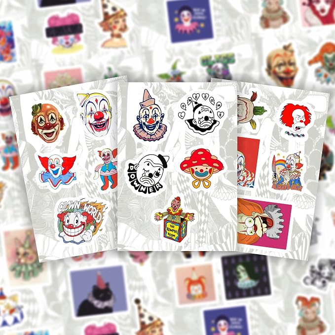 100Pcs Clown Stickers for Water Bottle and Laptop - Image 7