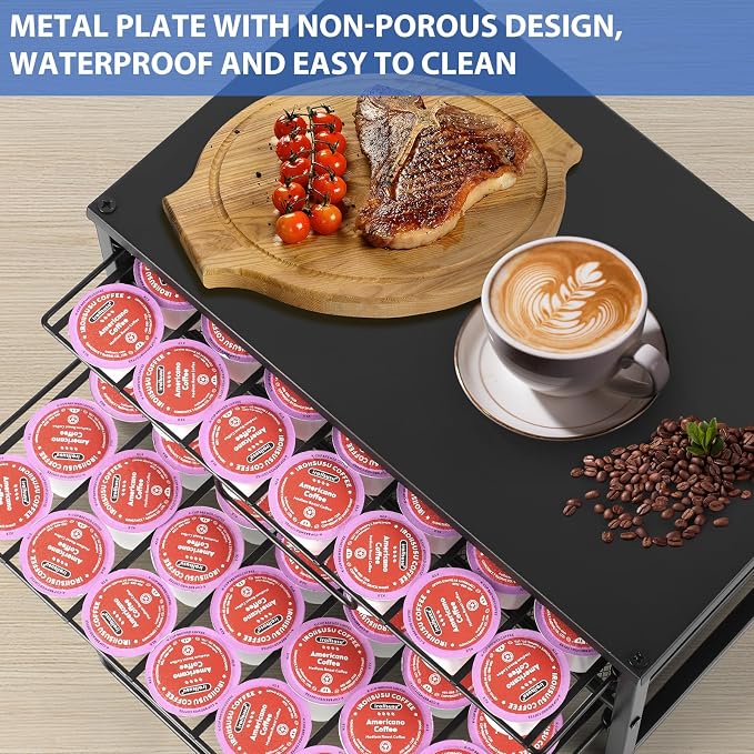 ECOLOVI K Cup Holder Organizer for 70 Pods, 2-Tier Coffee Pod Holder for K-Cup - Image 3