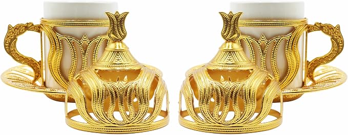 Kuchengerate 2pcs Turkish Greek Arabic Moroccan Coffee Cups - Image 4