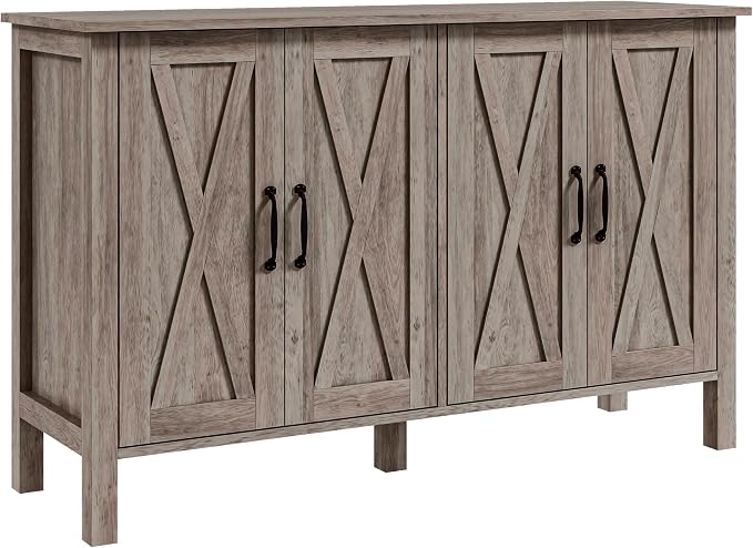 HOMCOM Buffet Cabinet, Farmhouse Coffee Bar Cabinet by HOMCOM