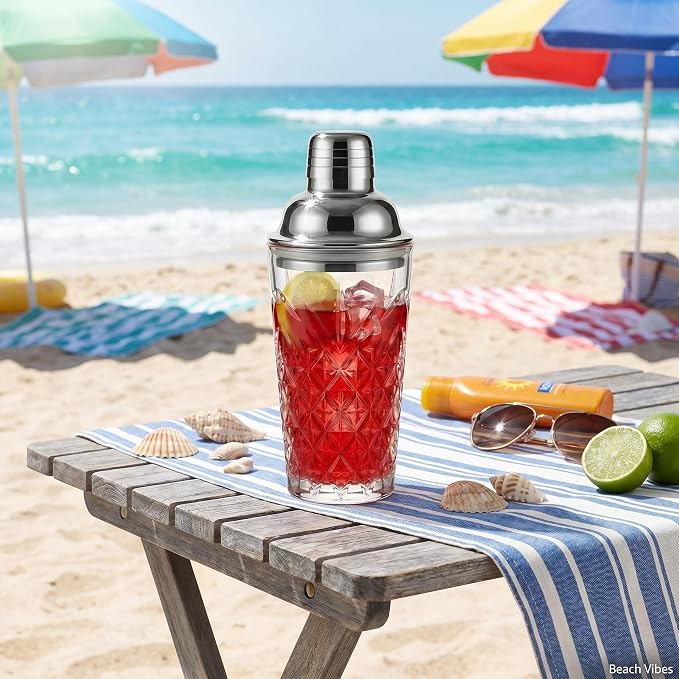 Elegant Glass Cocktail Shaker Set - Image 2