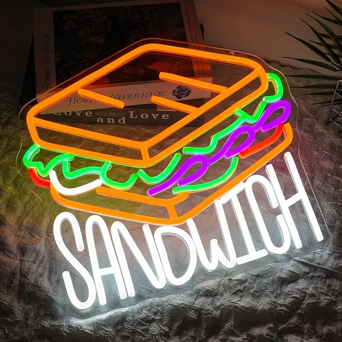 Sandwich Neon Sign Dimmable Food Neon Light Sign - Image 6