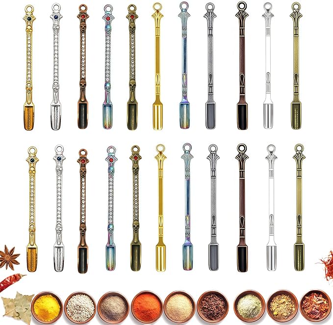 22PCS-Mini Shovel Spoons & Tiny Shovel Spoons AlloyTableware Charm by YudeWater