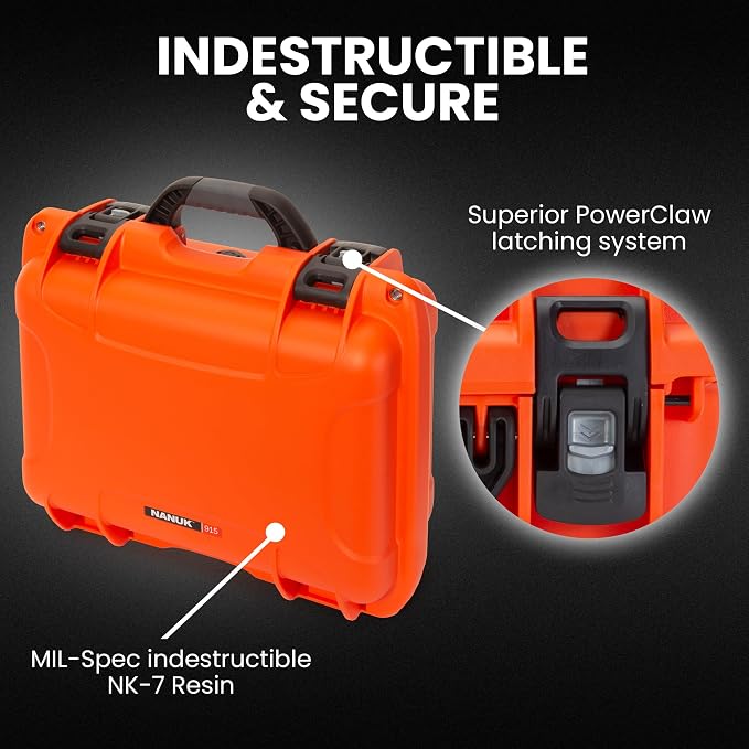 NANUK 915 Hard Case with Cubed Foam – Compact Waterproof Travel Camera Hard - Image 2