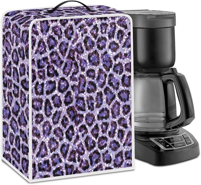 Purple Leopard House Coffee Maker Cover Lightweight Coffee Pot Cover Kitchen by Psesaysky
