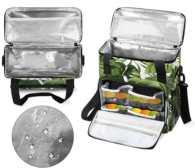 Tropical Plants Green Palms Leaf Banana Leaves Coffee Maker Carring Bag - Image 3