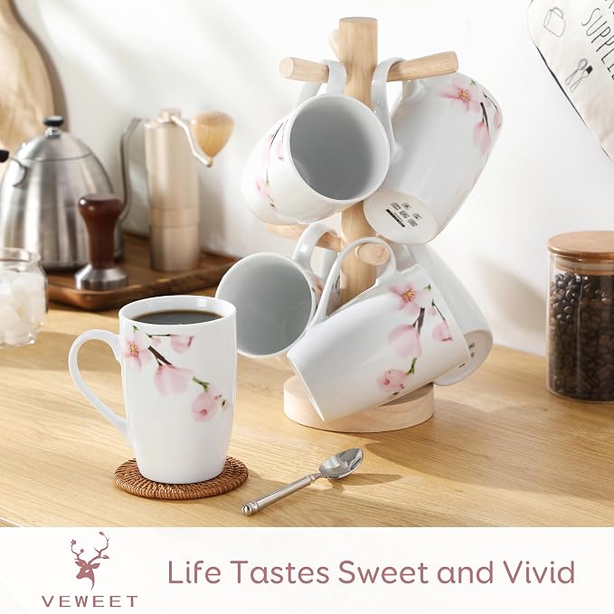 VEWEET Large Coffee Mugs Set of 6, 16 OZ Coffee Cups Set - Image 2