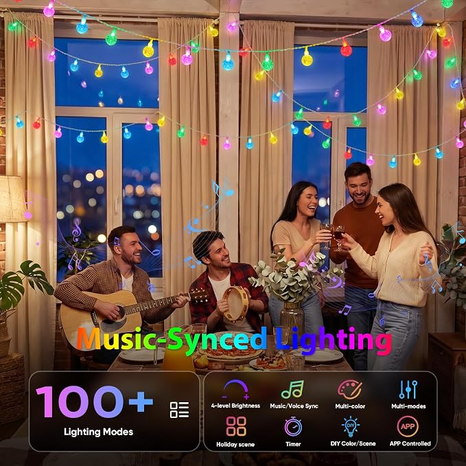 OMIKA Smart Color Changing String Lights USB Powered, 33FT 60LED APP Control - Image 2