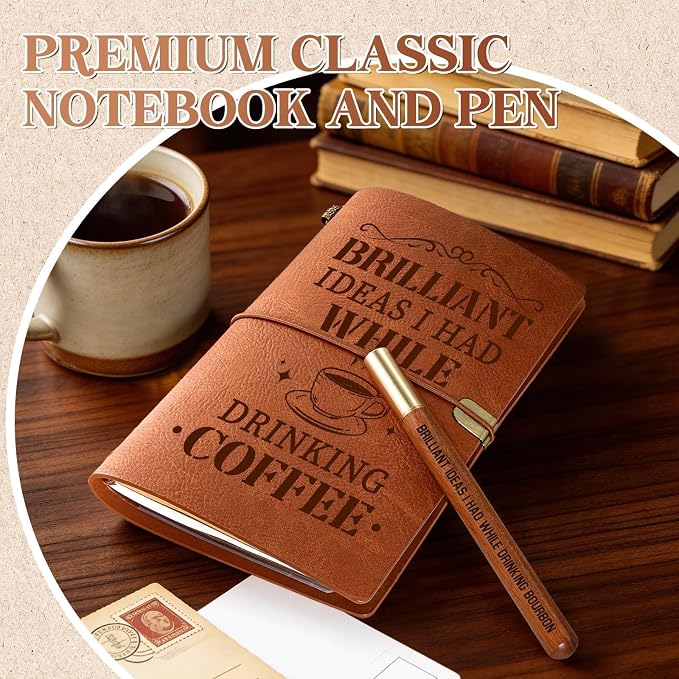 Coffee Gifts, Coffee Lovers Leather Journal - Image 4
