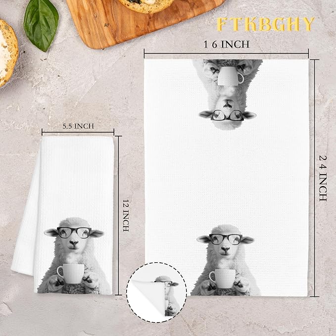 Funny Sheep Decor Coffee Kitchen Towels Gift, Sheep Gifts - Image 7