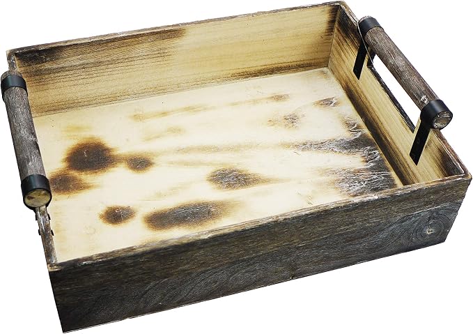 Admired By Nature 13.75 inch Wooden Rustic Décor Serving Tray by AdmiredbyNature