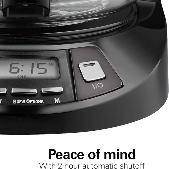 Hamilton Beach 12 Cup Programmable Drip Coffee Maker Machine, Regular & Bold - Image 6