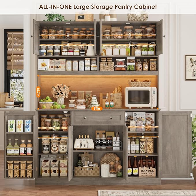 HIFIT 72.8” Tall Kitchen Pantry Cabinet - Image 5