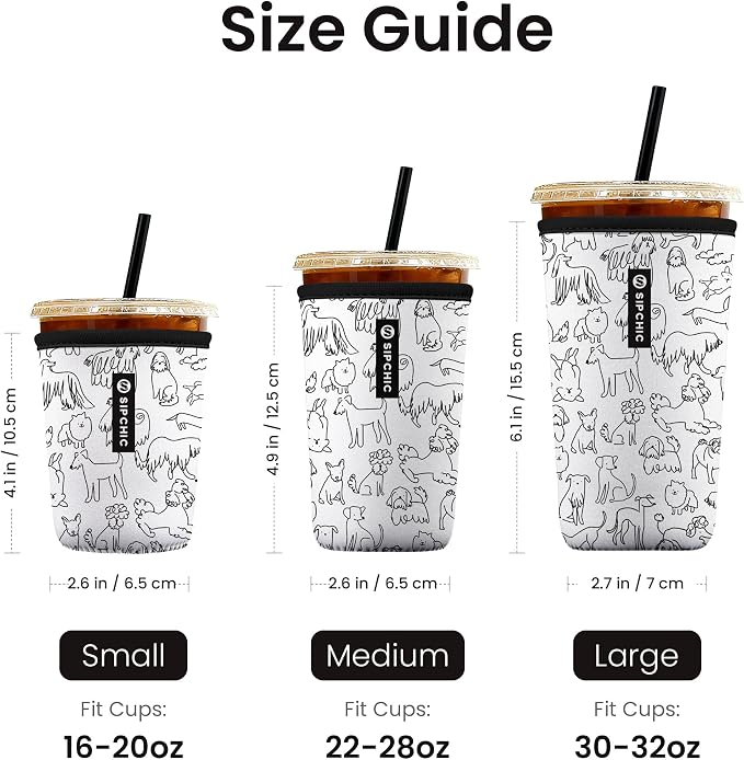 Iced Coffee Sleeve – Neoprene Reusable Cup Sleeves - Image 4
