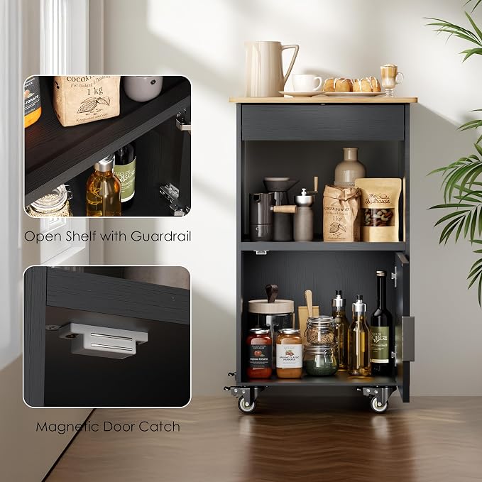 Oransail Kitchen Island Cart, Rolling Kitchen Island on Wheels - Image 5