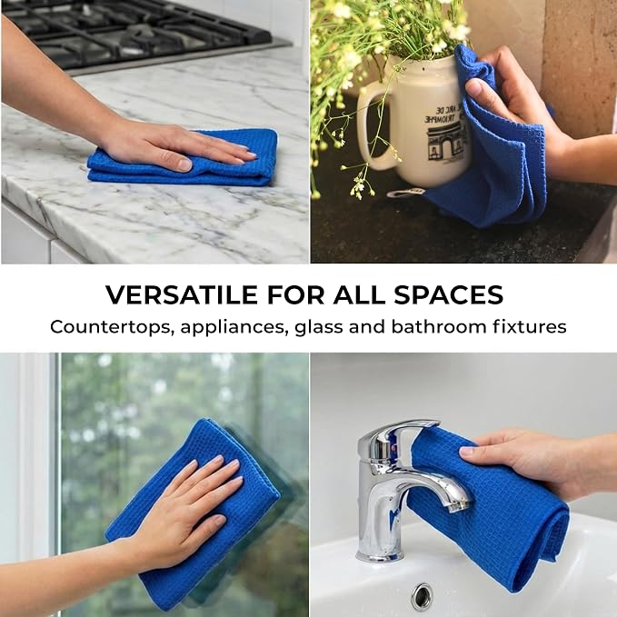 Royal Blue Cotton Cleaning Rags - Image 7