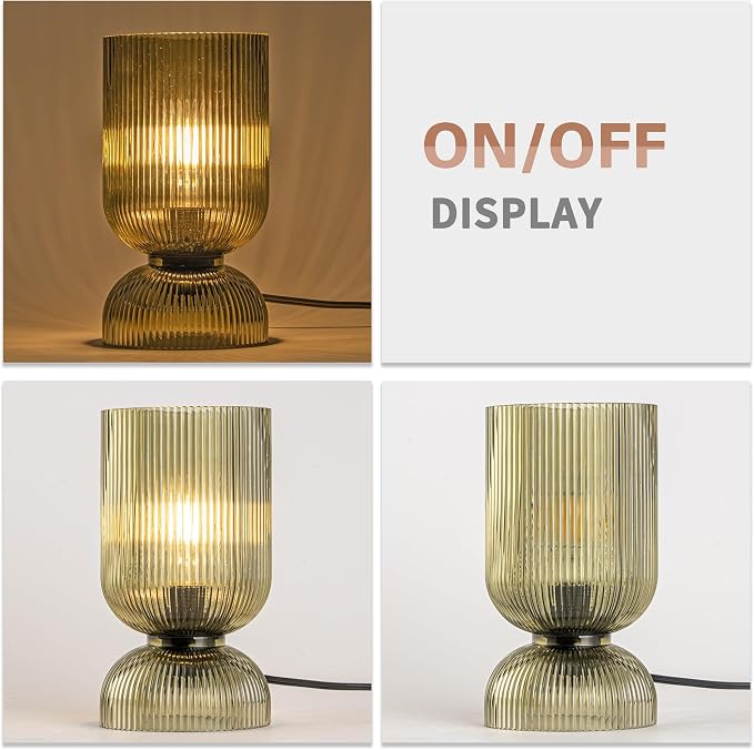 Modern Table Lamp, Glass Mid Century Lamp - Image 7