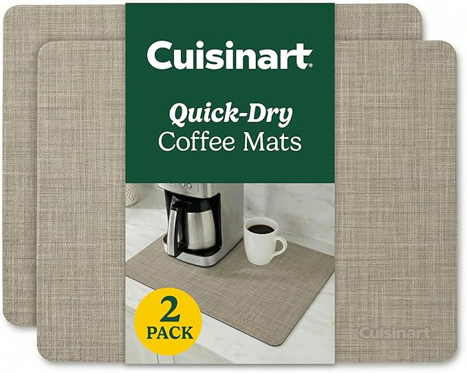 Cuisinart Coffee Mat for Countertop–Quick-Dry Absorbent Coffee Bar Mat for by BestBrands