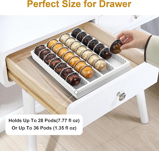 MinBoo Bamboo Coffee Capsule Storage Drawer Tray, Bamboo Drawer Insert - Image 7
