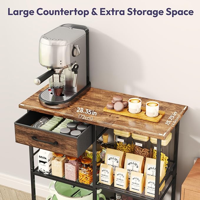 SWTYMIKI Bakers Rack with Storage - Image 4