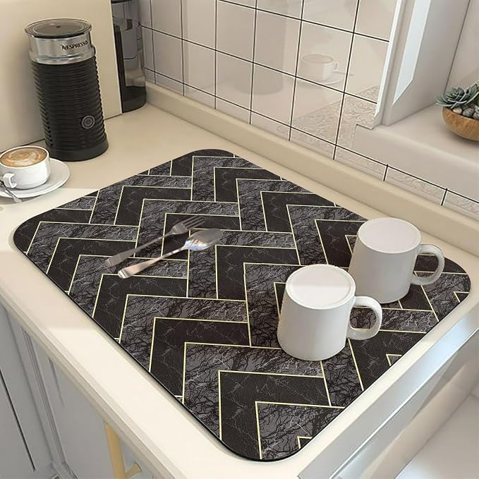 Coffee Bar Mat Rubber Dish Drying Mat - Image 2