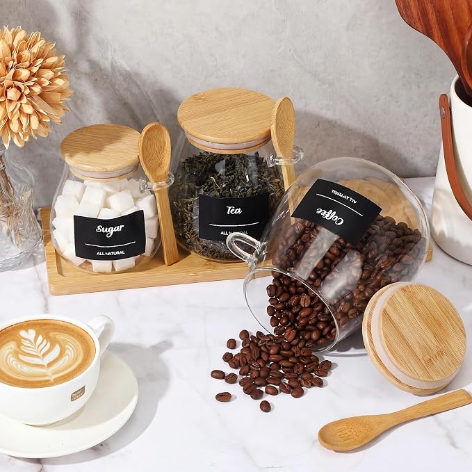 Suclain 3 Pcs Glass Coffee Container - Image 5