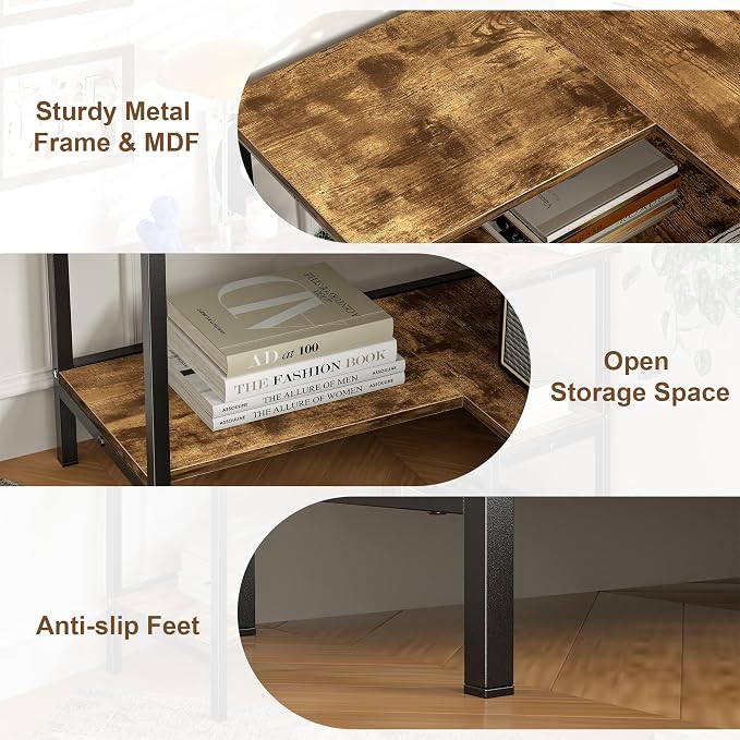 VECELO Corner Cabinet Table - Image 5