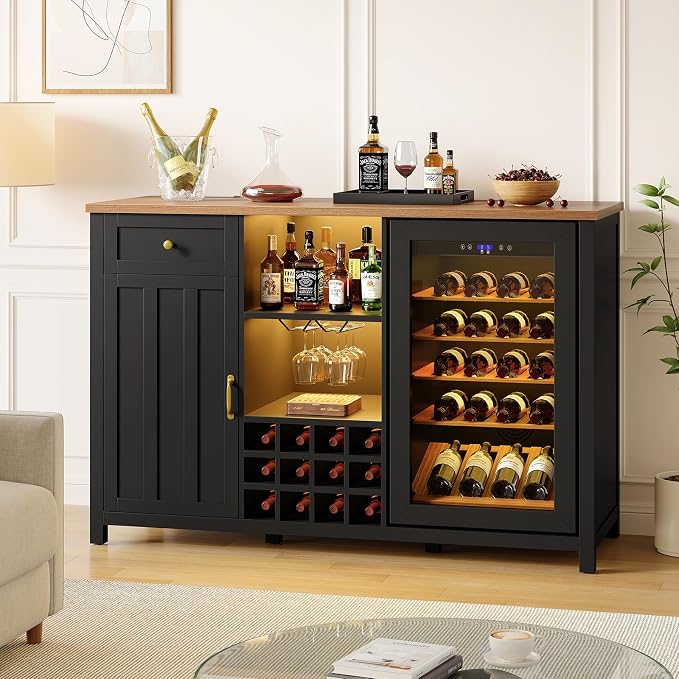 57" Large Coffee Bar Cabinet - Image 9