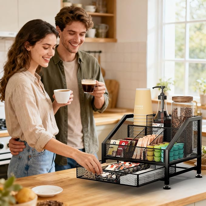 SWTYMIKI Coffee Bar Organizer for Countertop – Space-Saving Kcup Organizer - Image 8