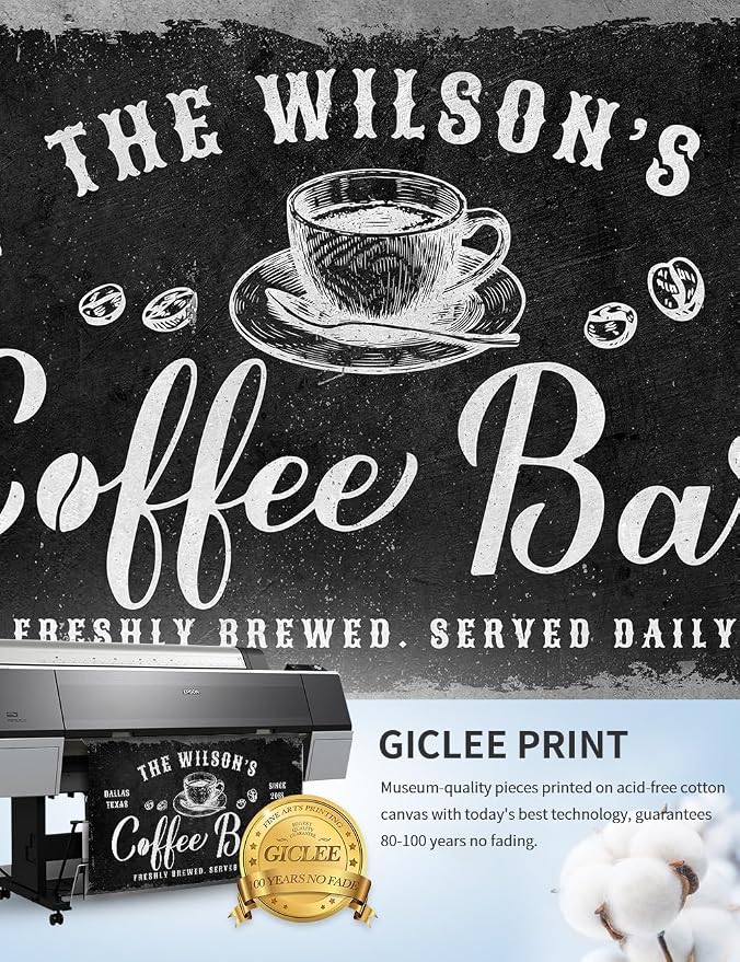 IPIC - Custom Coffee Bar Sign, Personalized Wall Art Decor, Large Canvas Wall - Image 6